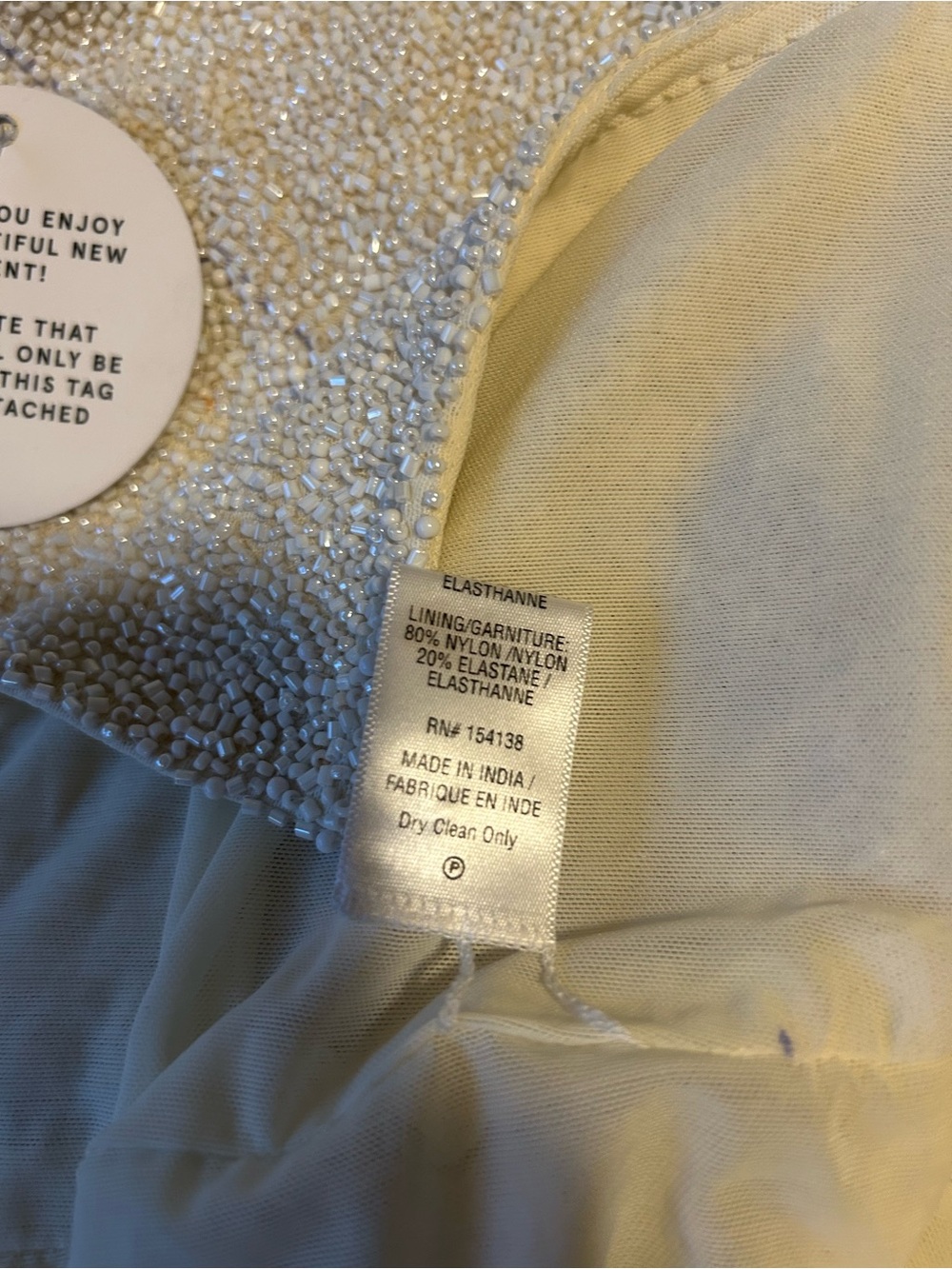 STAUD Cream Le Sable Beaded Mini Dress - Picture 6 of 11